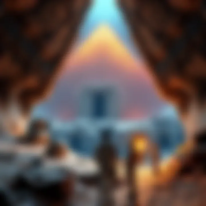 Archaeologists examining large structures underground near the Giza pyramids