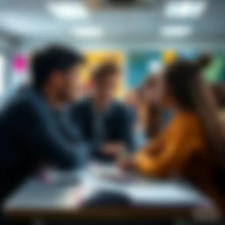 A group of students engaged in a classroom discussion, reflecting on their favorite subjects and learning experiences.