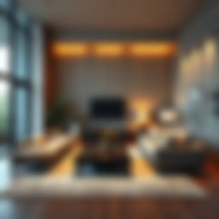 A well-arranged living room with furniture positioned for optimal space use