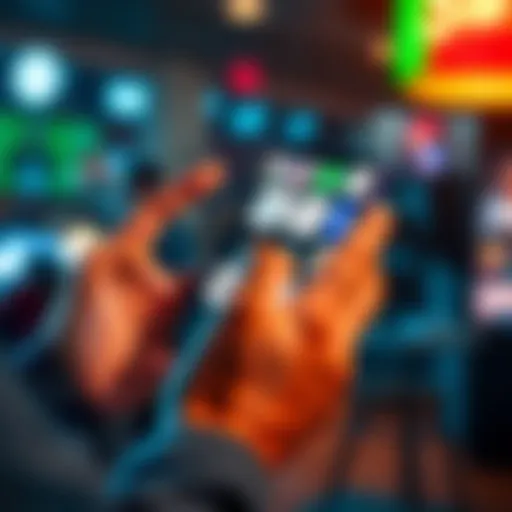 A person using a smartphone with various subliminal messaging apps displayed on the screen