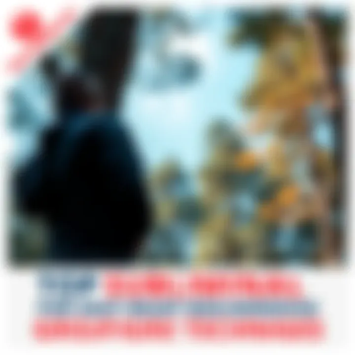 A collection of subliminal audio tracks and visuals aimed at height growth, featuring a person listening with headphones while looking at a tall tree, symbolizing height increase.