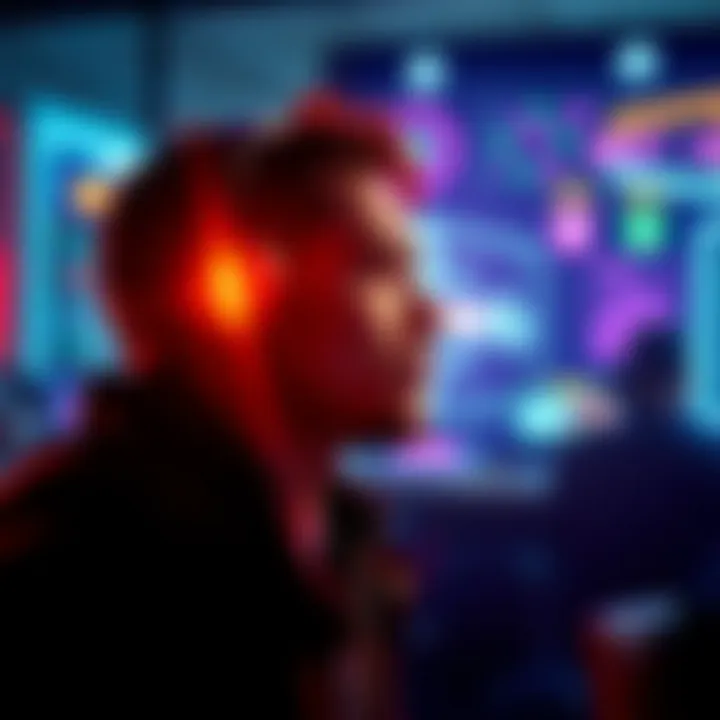 A person with headphones, focused on using subliminal audio for manifestation