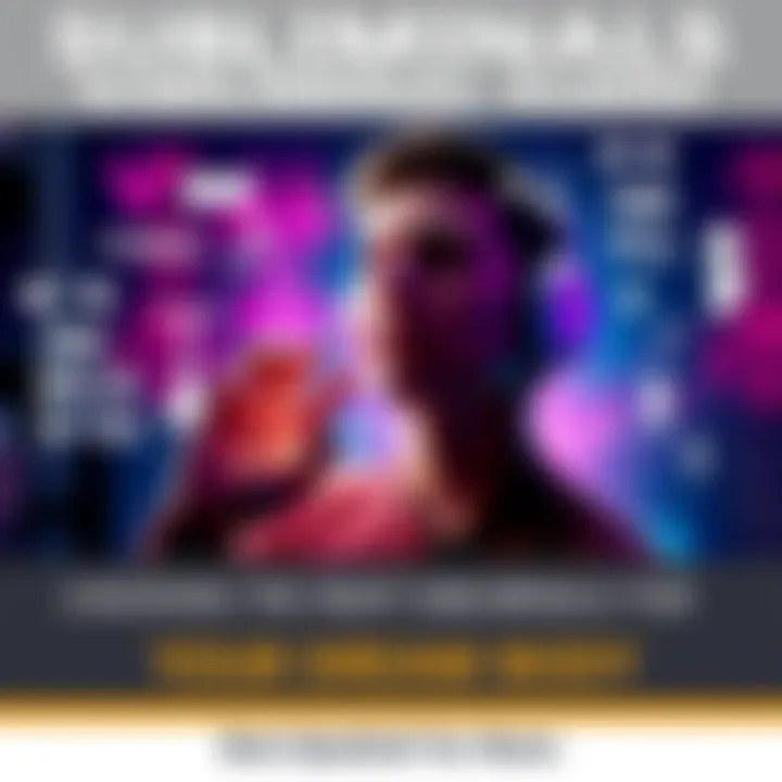 A person listening to subliminal audio with a focus on achieving their ideal body, surrounded by motivational fitness symbols.