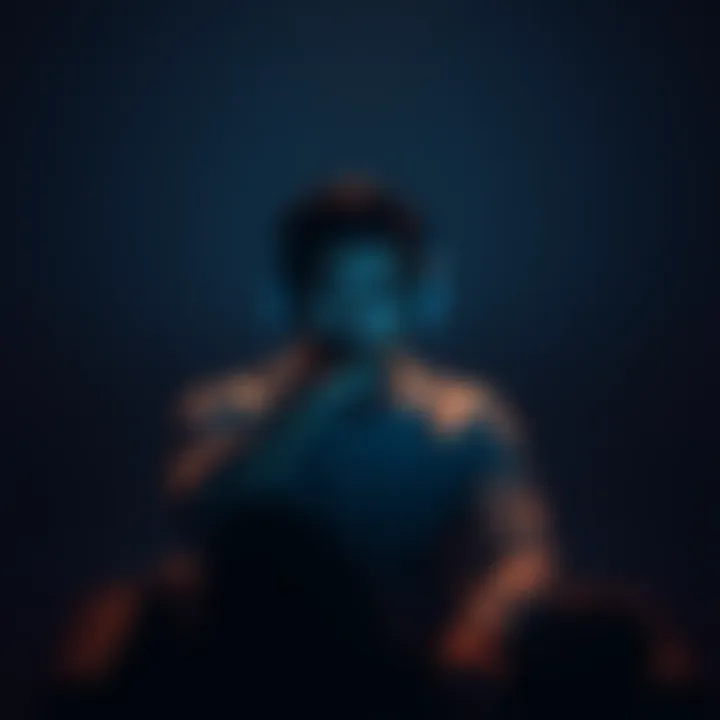 Individual sitting in a dimly lit room, wearing headphones and looking distressed while listening to subliminal audio, illustrating the mental health struggles caused by subliminals.