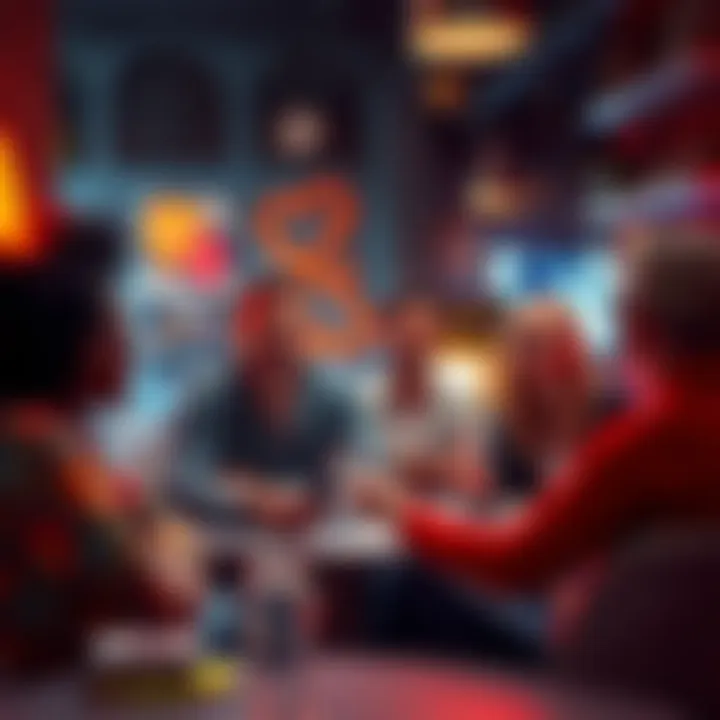 A group of diverse individuals sharing ideas about success and personal growth in a casual setting.