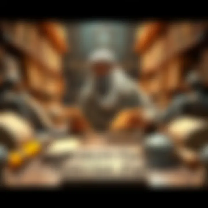 Sumerian Expert Discussing Ancient Civilization A Sumerian expert in a library surrounded by ancient artifacts examining clay tablets and scrolls about Sumerian culture