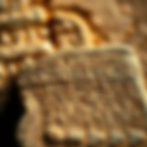 A close-up of a Sumerian clay tablet with cuneiform writing, symbolizing ancient records of rulers.