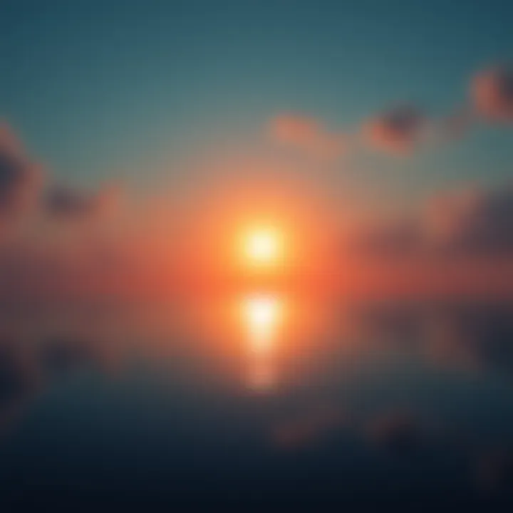 Sun and Moon Reflection The sun and moon shining, reflecting shimmering light, symbolizing consciousness and perception.