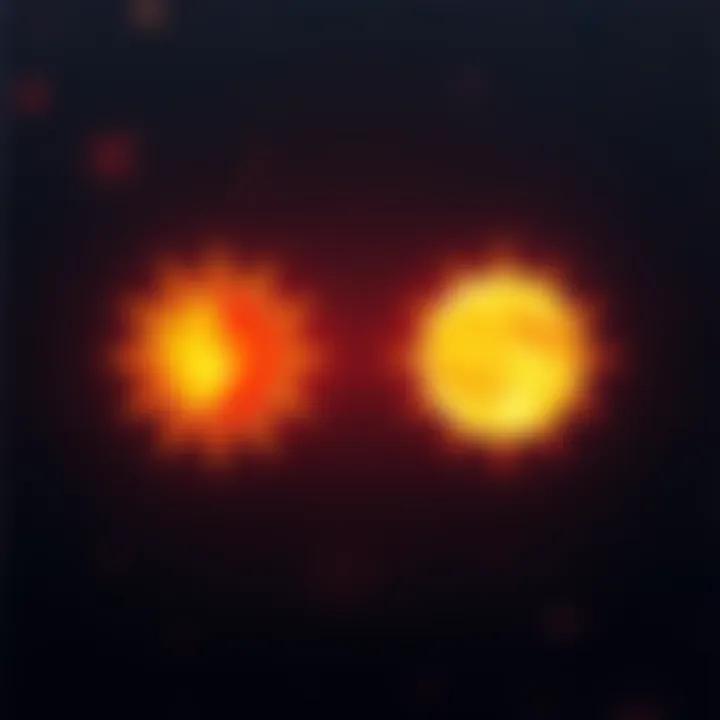 A visual representation of the Sun and Moon symbols in astrology, showing how they relate to personal traits and characteristics.