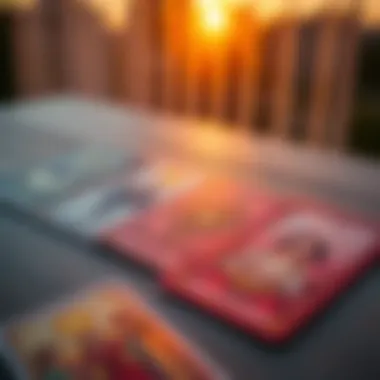 A close-up of three tarot cards laid out on a table in the early morning light, symbolizing spiritual insight and new beginnings.