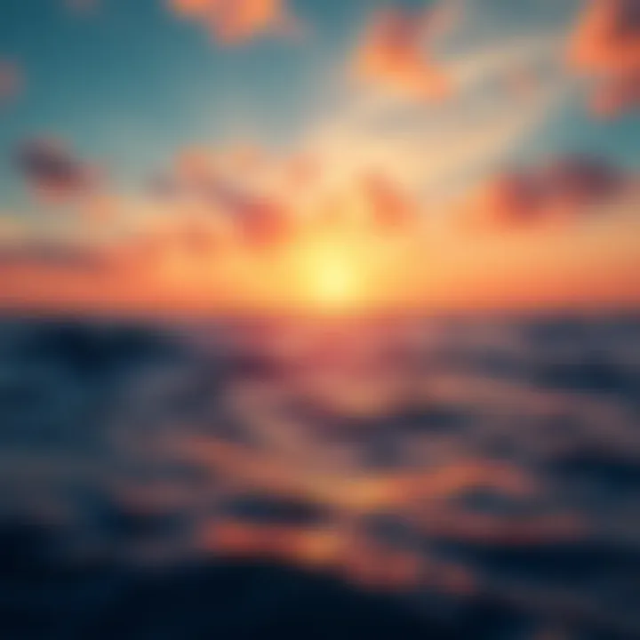 A beautiful sunset over calm ocean waves symbolizes new beginnings and freedom from limits.