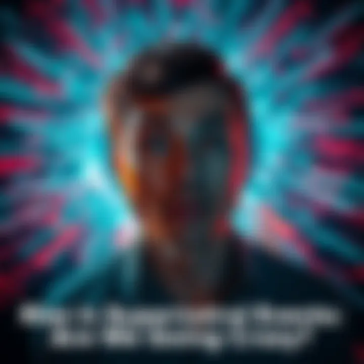 A person with a surprised expression, surrounded by swirling light patterns, representing déjà vu and dreams