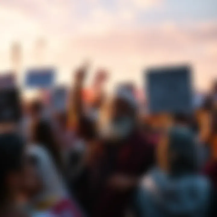 People rallying and holding signs to support Sadhguru against slander