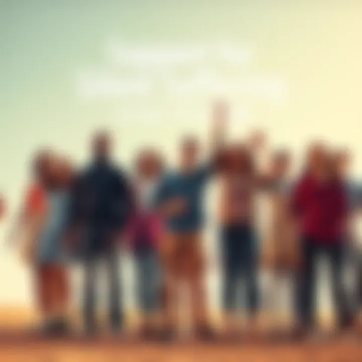 A group of people holding hands in solidarity, showing support for those struggling silently. They are standing together with expressions of compassion and understanding.