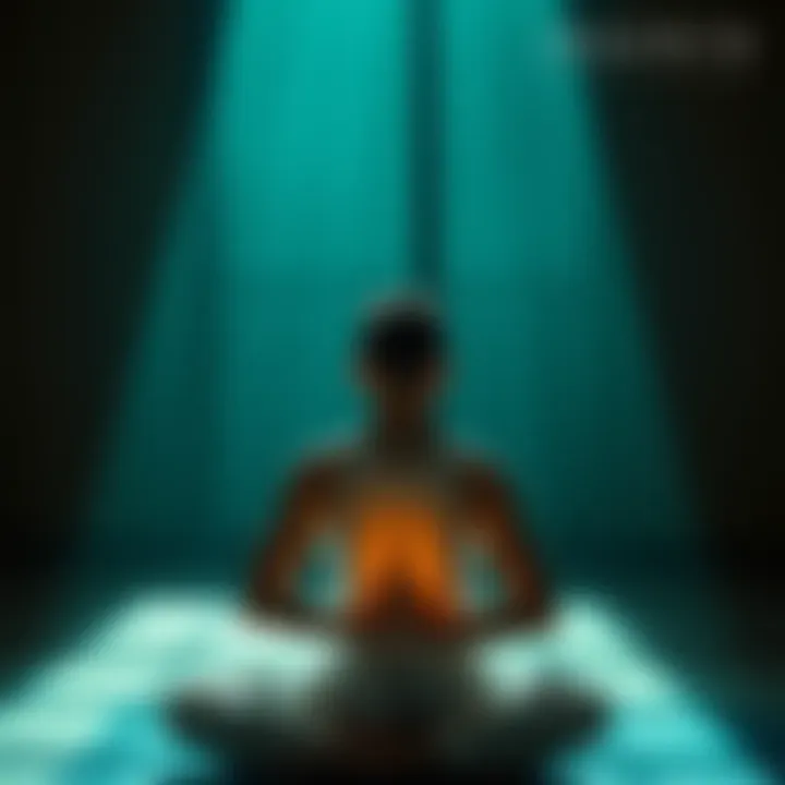 A person performing Surya Kriya in a calm setting, highlighting the focus on breath control and relaxation during practice.