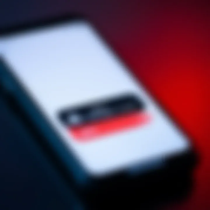 A close-up of a smartphone screen displaying a strange text message from a service provider, highlighting the word 'alert' in red.