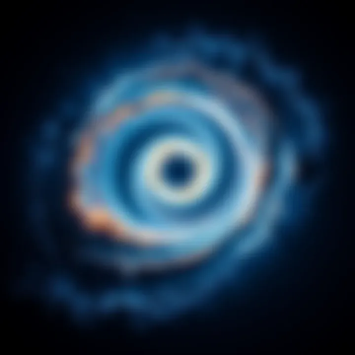 Swirling Galaxy A galaxy with spiraling arms in deep space, representing the cycle of the universe.