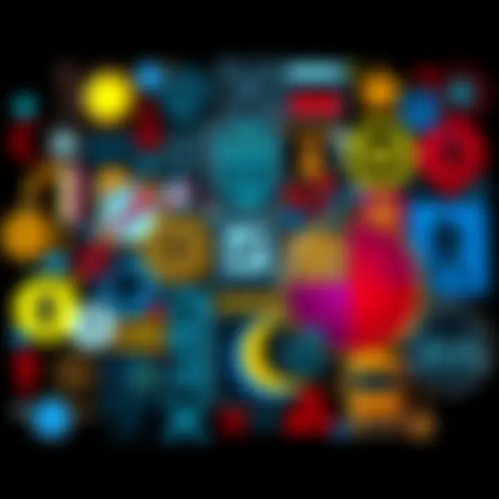 A collage of various symbols and representations in contemporary art and media, highlighting their cultural significance.