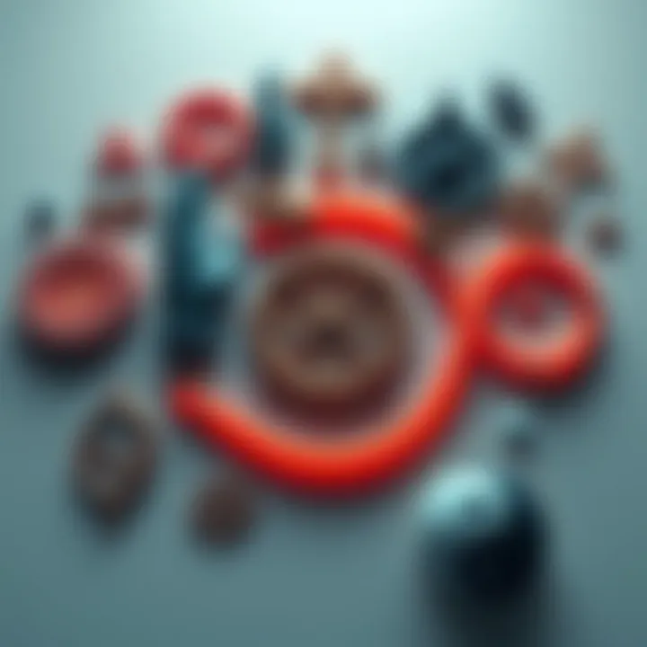 A collection of symbols including the prayer hands, infinity sign, and yin-yang, representing spirituality and harmony.
