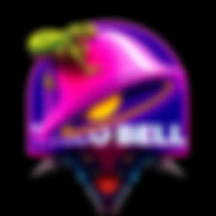 A creative illustration showing the Taco Bell logo integrated with reptilian features, emphasizing the connection between pop culture and hidden meanings.