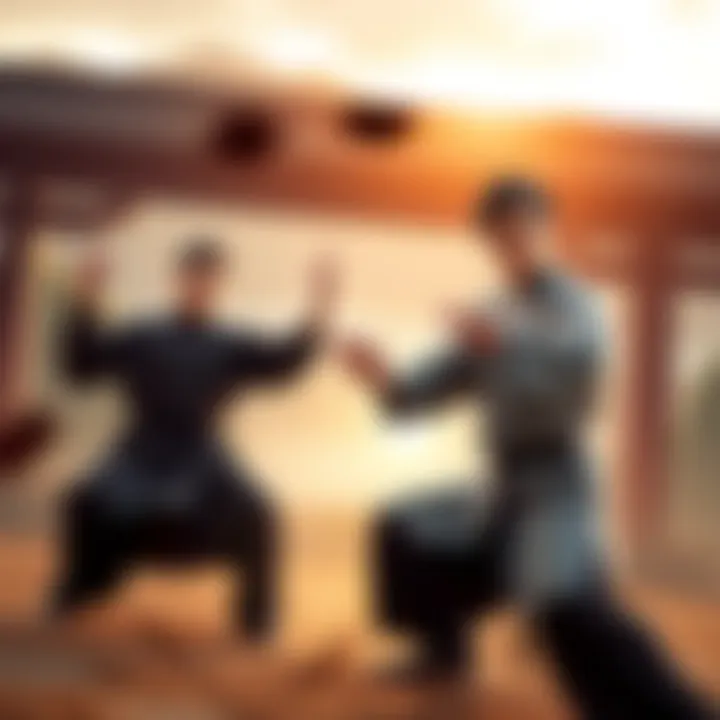 Poster of 'Tai Chi Master' featuring main characters practicing tai chi in a serene setting.