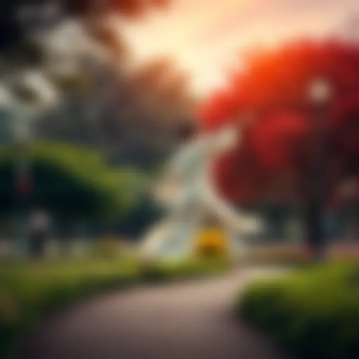 A serene scene of a Tai Chi practitioner in a lush park, showcasing fluid movements that evoke tranquility and a connection to nature.