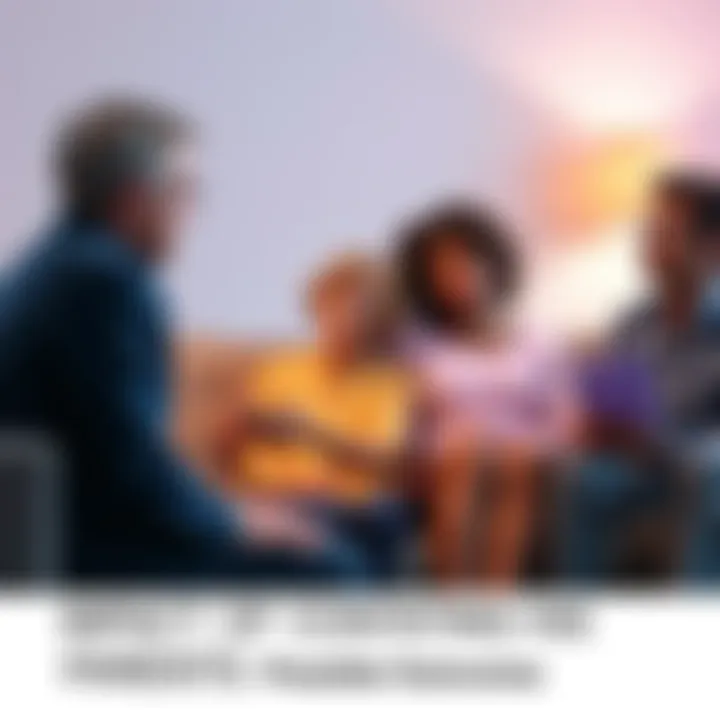 A person having a conversation with their parents on a couch, showing a mix of emotions