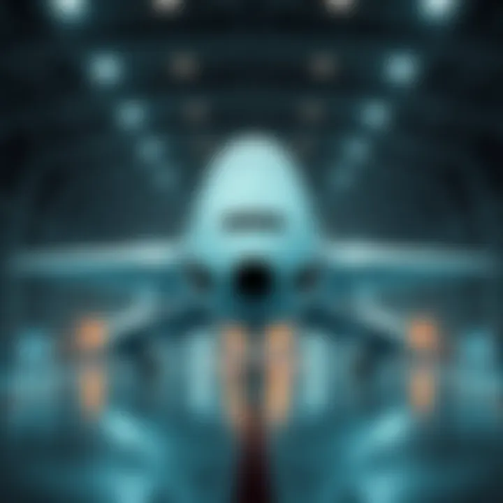 Tall White extraterrestrial craft being tested in a large facility, showcasing advanced aerospace technology.