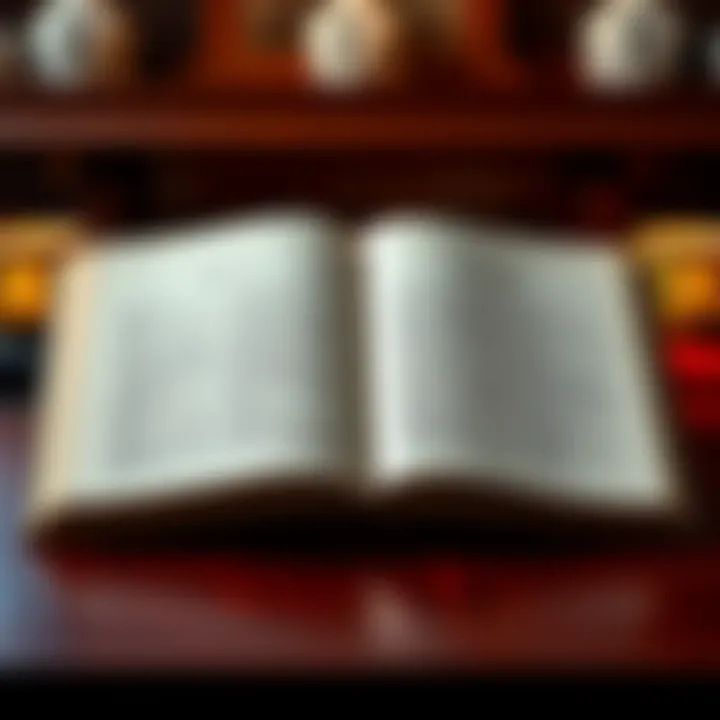 A side-by-side comparison of the first chapter of the Tao Te Ching in simple language and complex interpretations, with open books on a table.