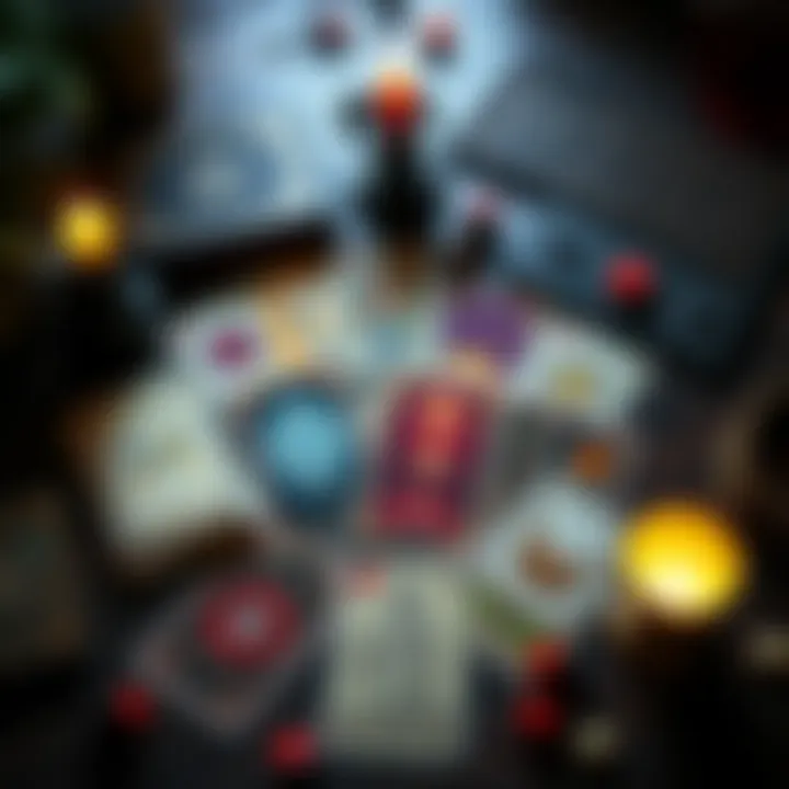 A person holding tarot cards with mystical symbols, ready to give a yes/no reading.