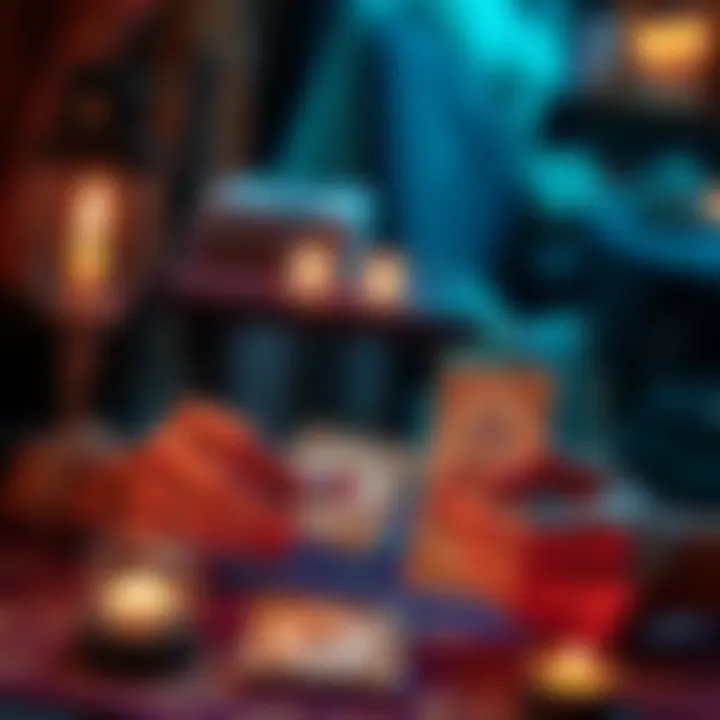 A tarot reader uses cards to analyze feelings in a relationship during no contact