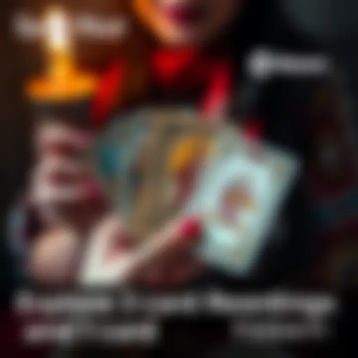 A person selecting tarot cards from a deck while pondering a question for their reading.