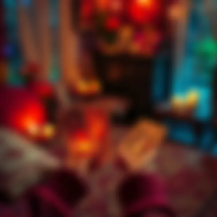 A person holding tarot cards in a cozy setting for a reading session
