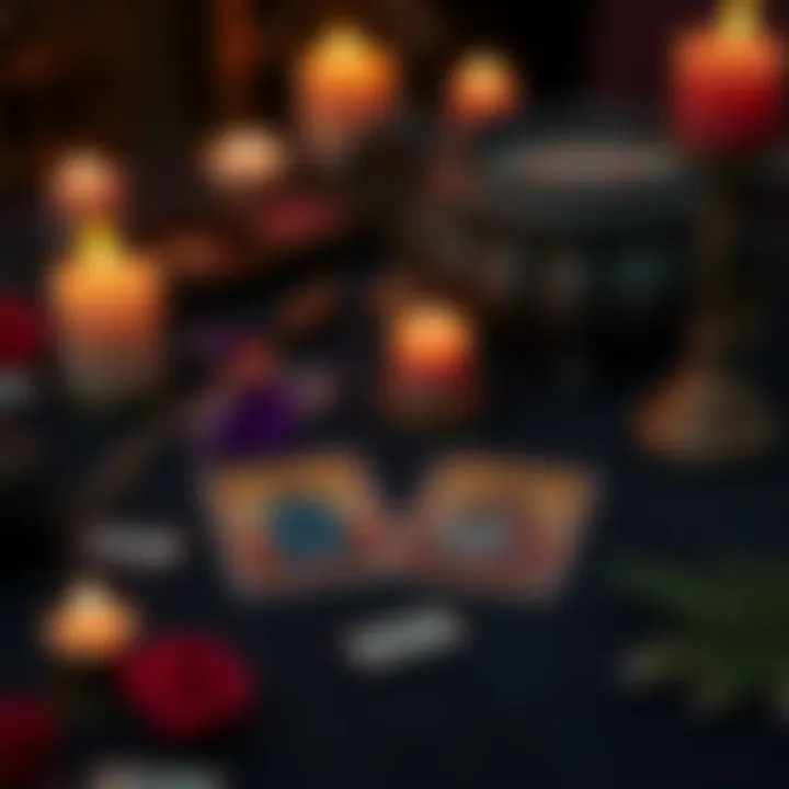 Tarot Card Reading A tarot reader lays out the Lovers and 2 of Cups cards on a table, surrounded by candles and crystals, hinting at love insights for 2026.