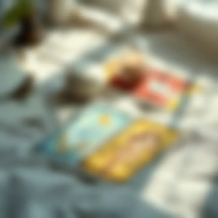 A deck of tarot cards laid out with symbols representing pregnancy, surrounded by soft light and a calming atmosphere.