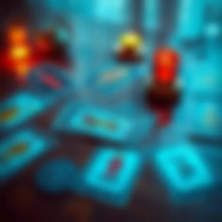 Tarot cards laid out on a table A spread of tarot cards on a wooden table, indicating hesitation and conflict in relationships.