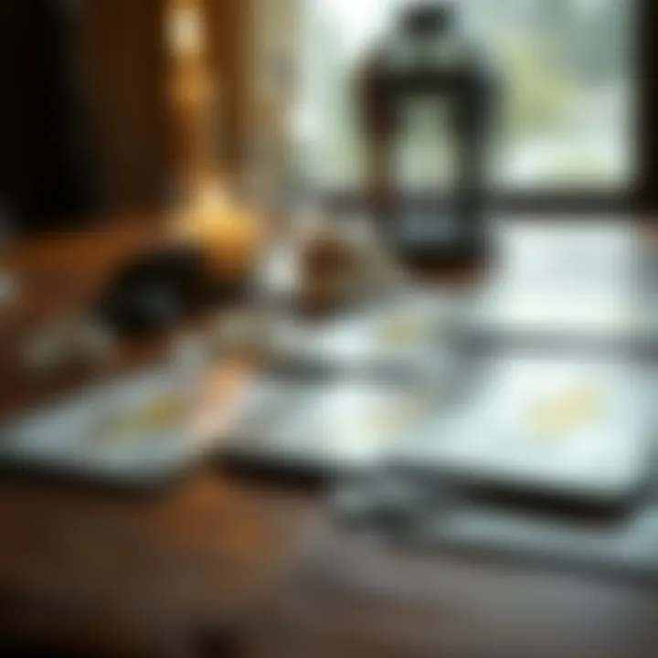 A close-up of tarot cards laid out on a wooden table, with a candle and crystals nearby, suggesting a reading for relationship insights.