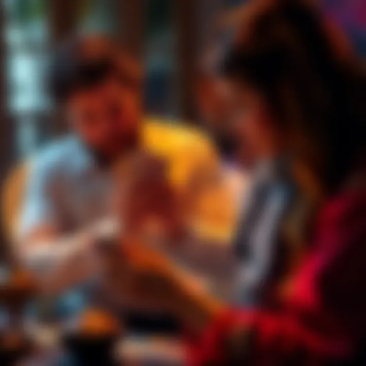 Tarot and Chart Readings A person shuffles Tarot cards while another looks at a chart, both seeking guidance.