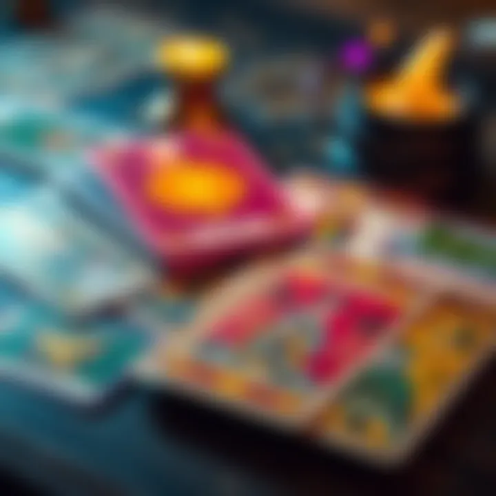 Astro-tarot deck displayed with colorful cards spread out, inviting comments for insights.