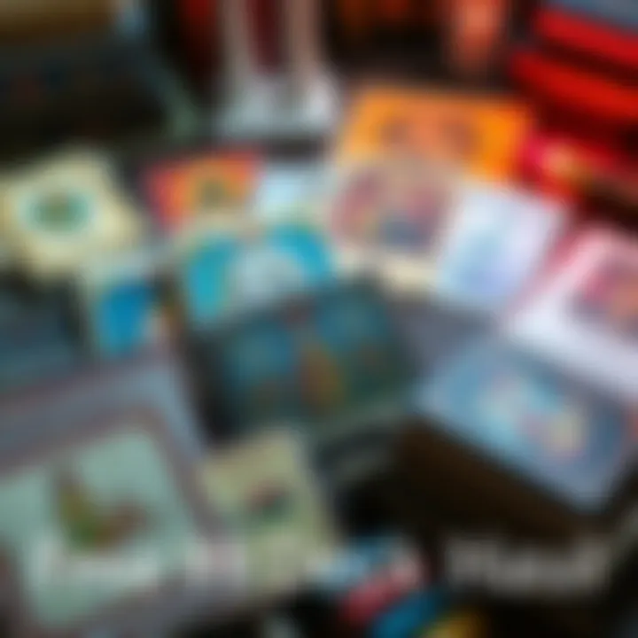 An assortment of tarot cards, oracle decks, books, and jazz CDs illustrating the spirit of community and generosity