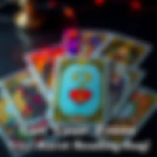 A colorful tarot card spread with a question mark and a heart, inviting people to ask their questions for a free reading.