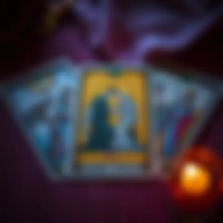 A Rider Waite Tarot deck spread showing the Lovers card and other cards symbolizing love and stability