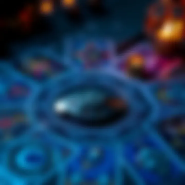 Tarot Reading Offer A tarot card spread with mystical symbols, inviting people to share their names for a free reading