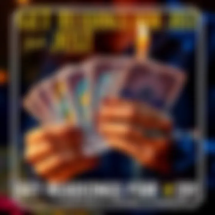 A person holding tarot cards with mystical symbols, offering readings for questions at a low price.