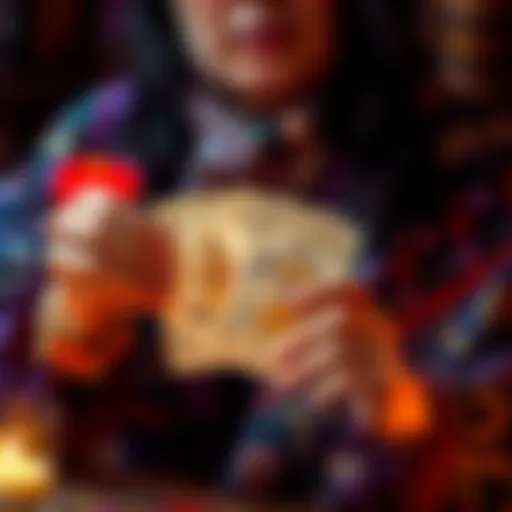 A person holding tarot cards with a question in mind, ready to seek guidance.