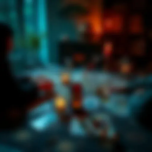 A cozy setting with tarot cards spread on a table, inviting people for honest readings.