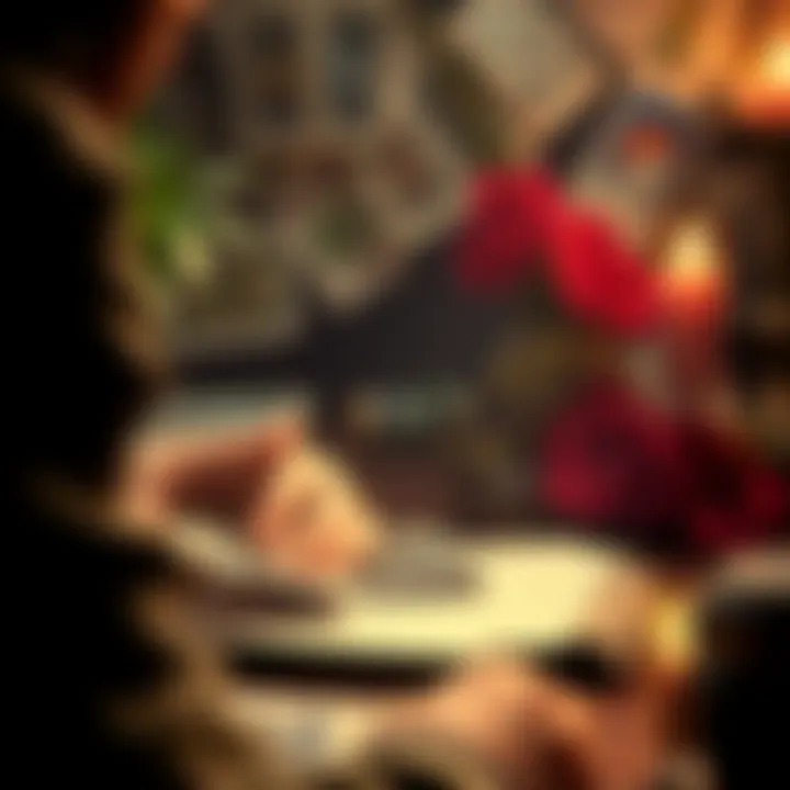 A tarot card reading scene featuring the reversed Death card, showing a person looking frustrated while shuffling cards