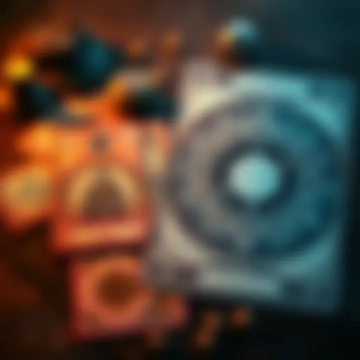 Tarot and Vedic Astrology Comparison A tarot card spread next to a Vedic astrology chart, highlighting the differences between tarot and Vedic astrology.