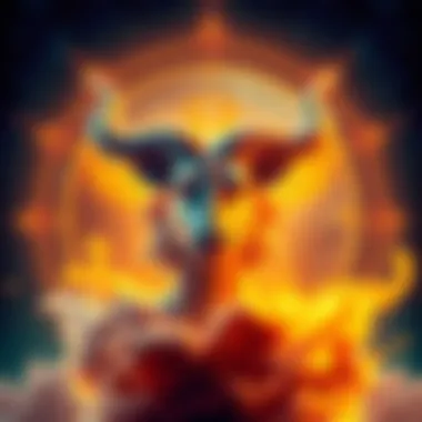 Taurean Zodiac Symbol A depiction of the Taurus zodiac symbol surrounded by celestial elements