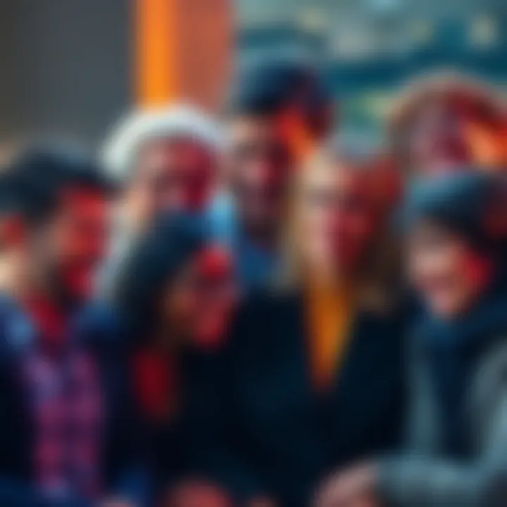 A group of diverse people discussing their emotional turn ons and turn offs in relationships, showcasing various expressions of happiness and dissatisfaction.